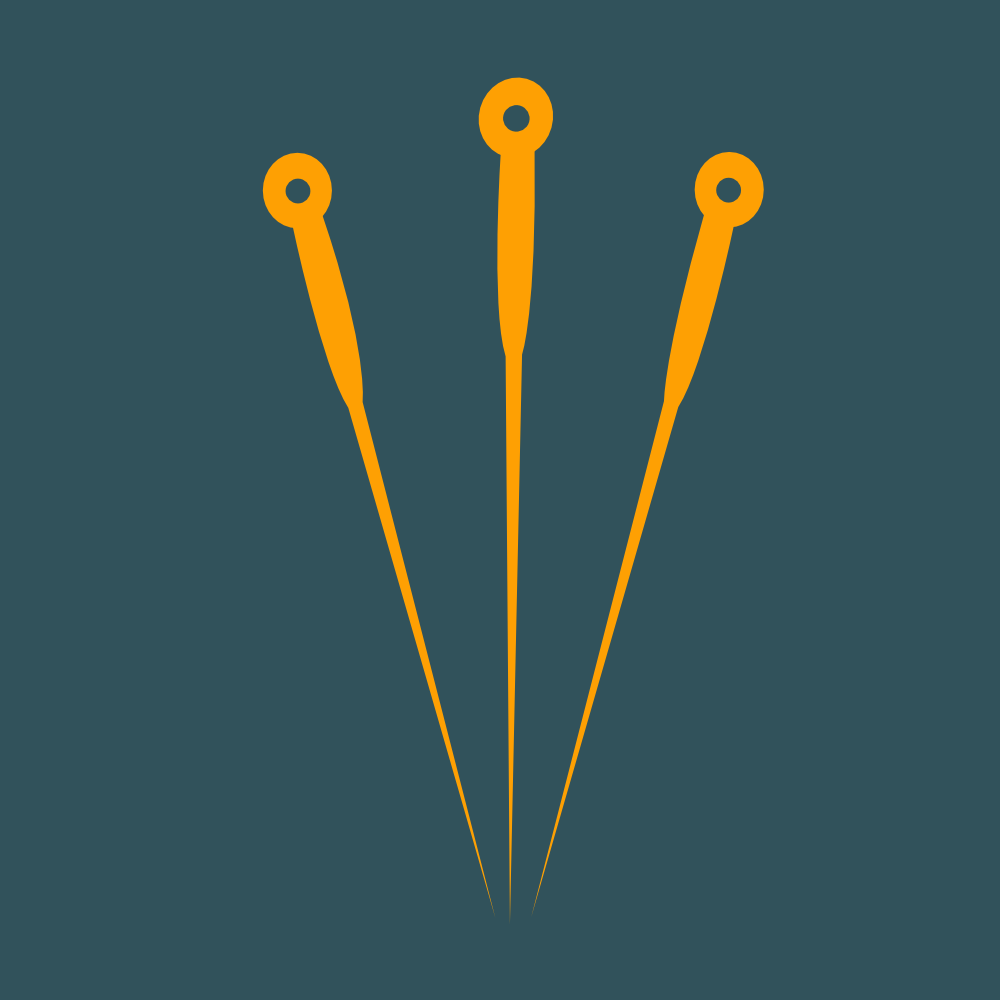 Illustrated icon of acupuncture needles